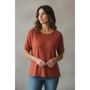 Pendleton Women’s Coral Lightweight Sweater 100% Cotton Size Large